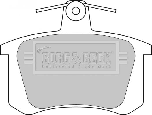 BORG & BECK stabdžių trinkelių rinkinys, diskinis stabdys BBP1628